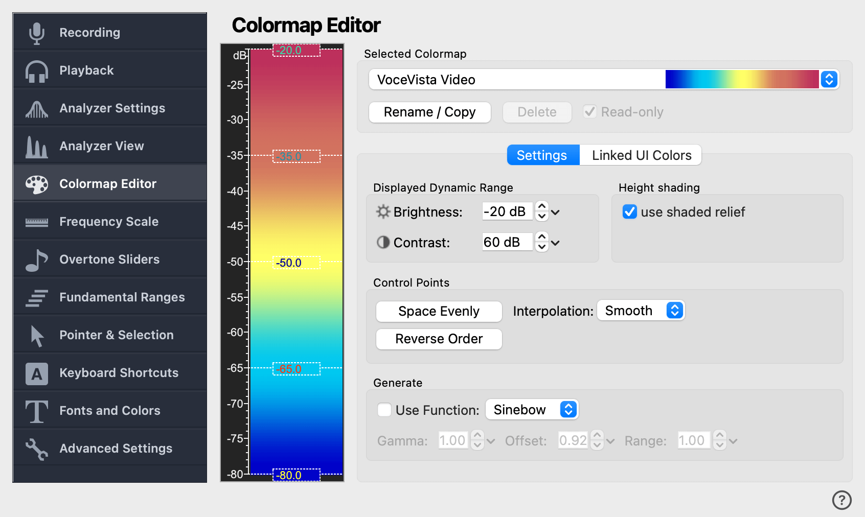 Colormap Editor