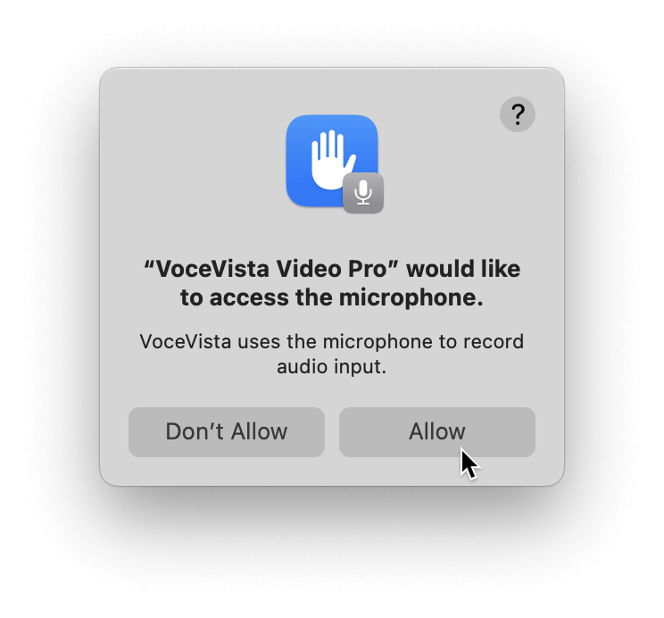 Allow microphone access on macOS