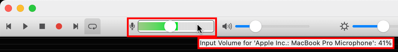 Point at the Input Volume to see active mic