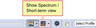 Click “Spectrum” button to bring up secondary view